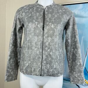 Banana Republic jacket silver foiled lace Size Small